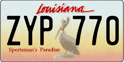 LA license plate ZYP770