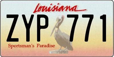 LA license plate ZYP771