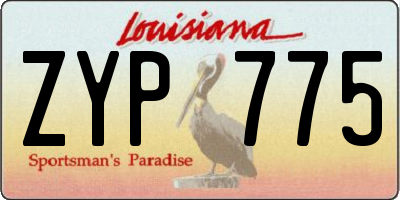 LA license plate ZYP775