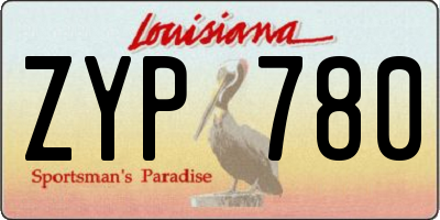 LA license plate ZYP780