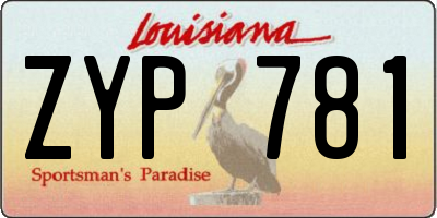 LA license plate ZYP781