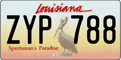 LA license plate ZYP788