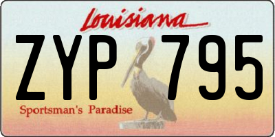 LA license plate ZYP795