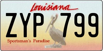 LA license plate ZYP799