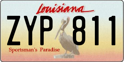 LA license plate ZYP811