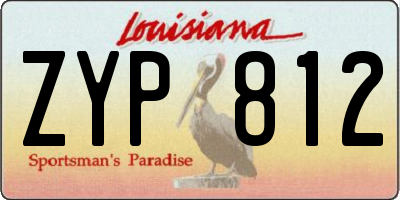 LA license plate ZYP812