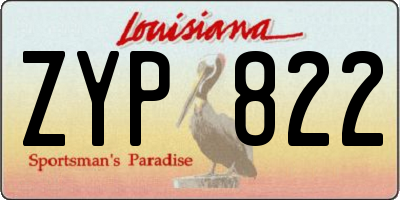 LA license plate ZYP822