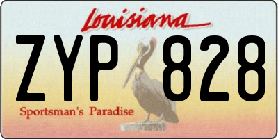 LA license plate ZYP828