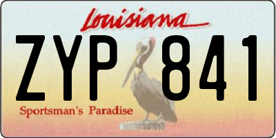 LA license plate ZYP841