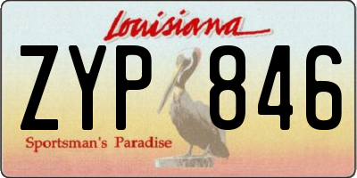 LA license plate ZYP846