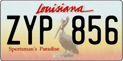 LA license plate ZYP856