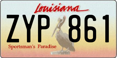 LA license plate ZYP861