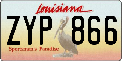 LA license plate ZYP866