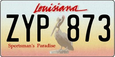 LA license plate ZYP873