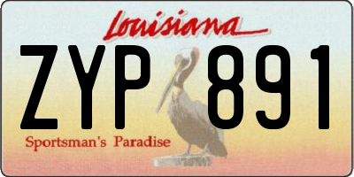 LA license plate ZYP891