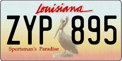 LA license plate ZYP895