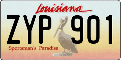 LA license plate ZYP901