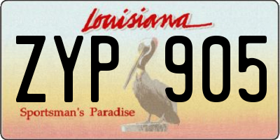 LA license plate ZYP905