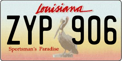 LA license plate ZYP906