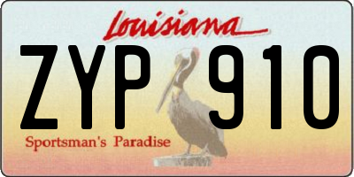 LA license plate ZYP910