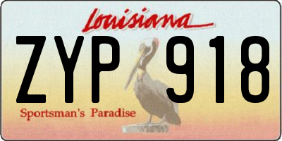 LA license plate ZYP918