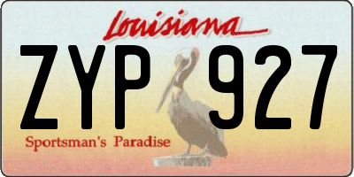 LA license plate ZYP927