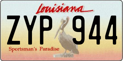 LA license plate ZYP944