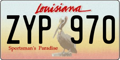 LA license plate ZYP970
