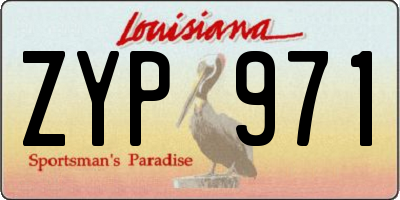 LA license plate ZYP971