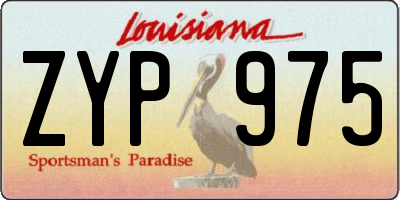 LA license plate ZYP975
