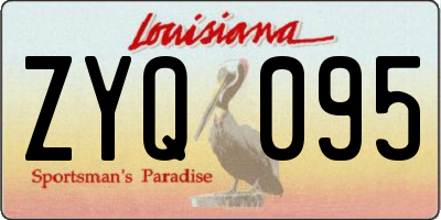 LA license plate ZYQ095