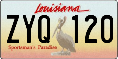 LA license plate ZYQ120