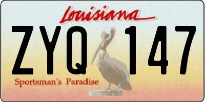 LA license plate ZYQ147