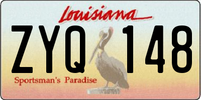 LA license plate ZYQ148