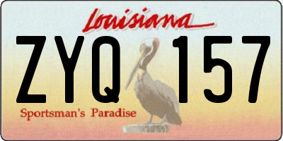 LA license plate ZYQ157