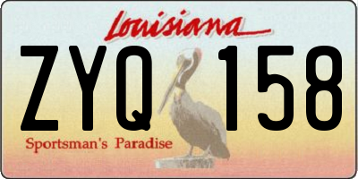LA license plate ZYQ158