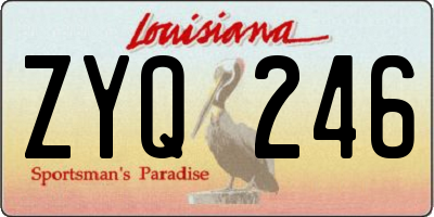 LA license plate ZYQ246