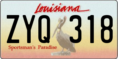 LA license plate ZYQ318