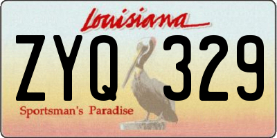 LA license plate ZYQ329