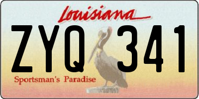 LA license plate ZYQ341