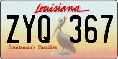 LA license plate ZYQ367
