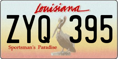 LA license plate ZYQ395