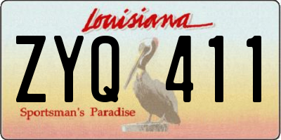 LA license plate ZYQ411