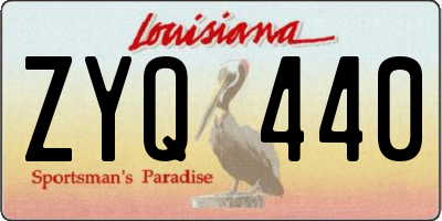 LA license plate ZYQ440