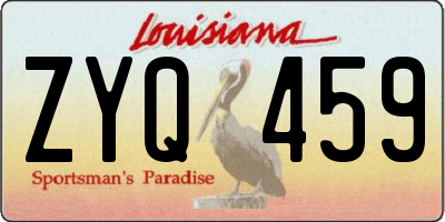 LA license plate ZYQ459