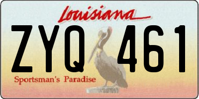 LA license plate ZYQ461