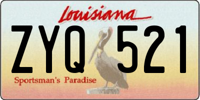 LA license plate ZYQ521