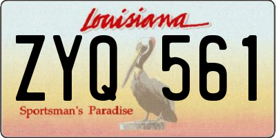 LA license plate ZYQ561