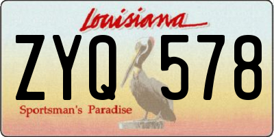 LA license plate ZYQ578