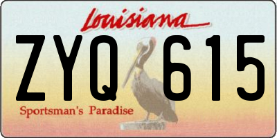 LA license plate ZYQ615